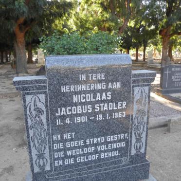 STADLER Nicolaas Jacobus 1901-1963