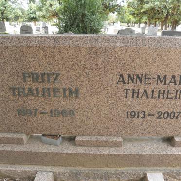 THALHEIM Fritz 1897-1969 &amp; Anne-Marie 1913-2007