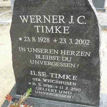 TIMKE Werner J.C. 1928-2002 &amp; Ilse WISCHHUSEN 1930-2010