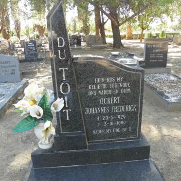 TOIT Ockert Johannes Frederick, du 1929-1980