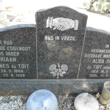 TOIT Adriaan Johannes, du 1884-1958 &amp; Alida Paulina BEAN 1895-1973