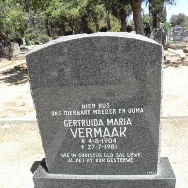 VERMAAK Gert Johannes Lindeque 1900-1965 &amp; Gertruida Maria 1904-1981