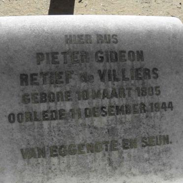 VILLIERS Pieter Gideon Retief, de 1885-1944