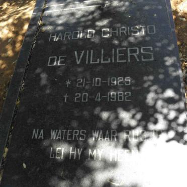 VILLIERS Harold Christo, de 1925-1982