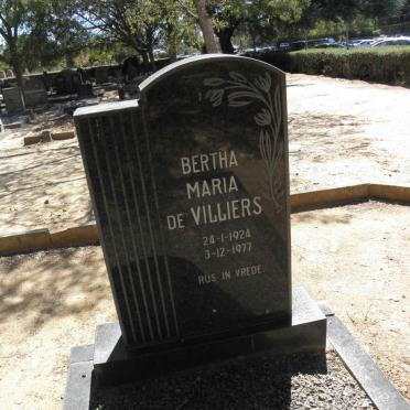 VILLIERS Bertha Maria, de 1924-1977