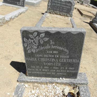 VORSTER Maria Christina Gertruida 1951-1965