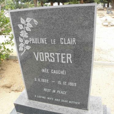 VORSTER Pauline Le Clair nee CAUCHÉ 1922-1969