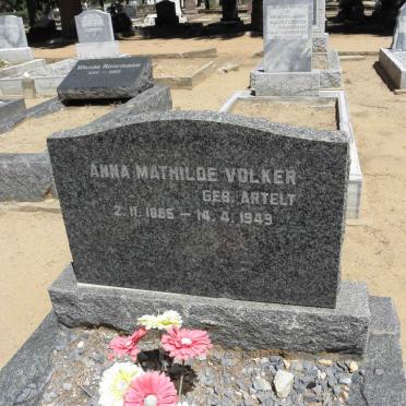 VOLKER Anna Mathilde nee ARTELT 1885-1949
