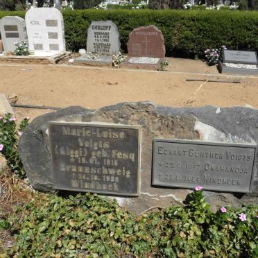 VOIGTS Eckart Günther 1917-1964 &amp; Marie-Luise FESQ 1916-1989