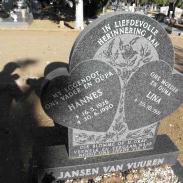 VUUREN Hannes, Jansen van 1926-1990 &amp; Lina 1931-