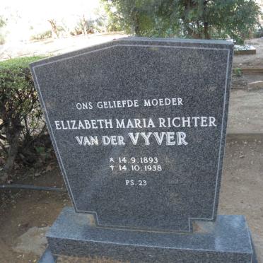 VYVER Elizabeth Maria Richter, van der 1893-1938
