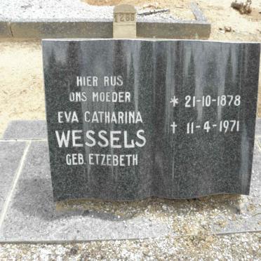 WESSELS Eva Catharina nee ETZEBETH 1878-1971
