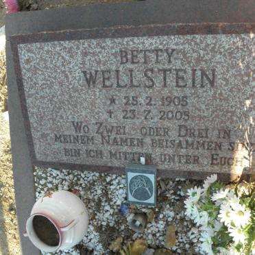 WELLSTEIN Betty 1905-2005