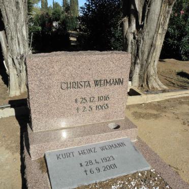 WEIMANN Kurt Heinz 1923-2001 :: WEIMANN Christa 1916-1965