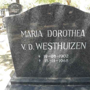 WESTHUIZEN Maria Dorothea, v.d. 1902-1968