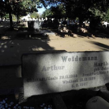 WEIDEMANN Arthur 1888-1928 &amp; Martha JAKOB 1901-1967