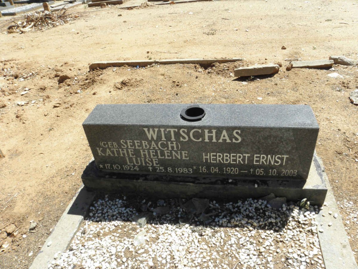 WITSCHAS Herbert Ernst 1920-2003 &amp; Kathe Helene Luise SEEBACH 1924-1983