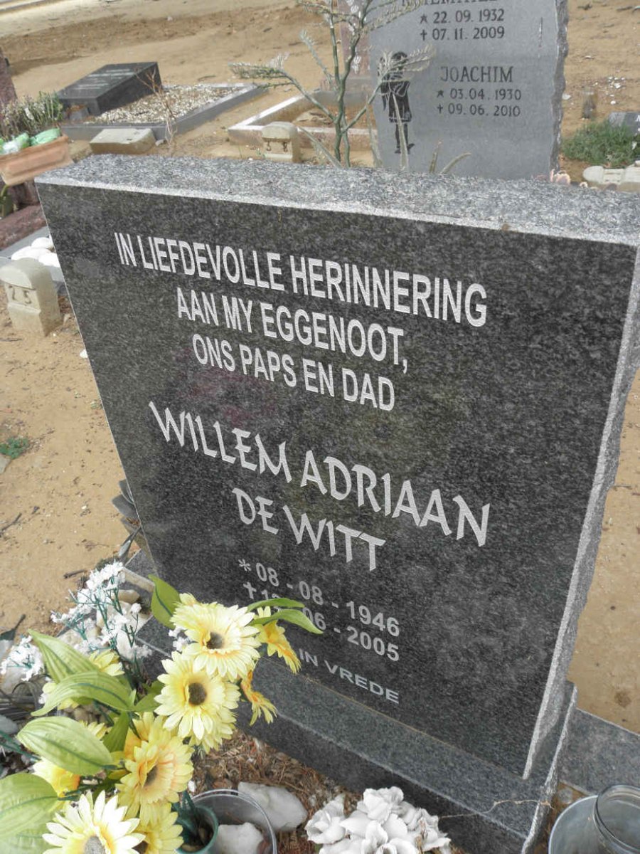 WITT Willem Adriaan, de 1946-2005