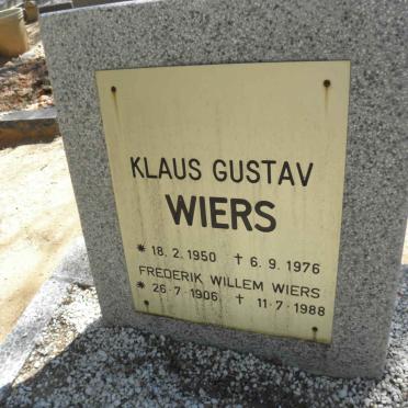 WIERS Klaus Gustav 1950-1976 :: WIERS Frederik Willem 1906-1988