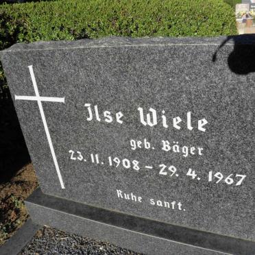 WIELE Ilse nee BÄGER 1908-1967