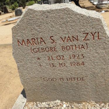 ZYL Maria S., van nee BOTHA 1923-1984
