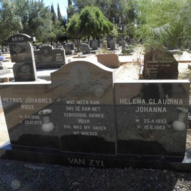 ZYL Petrus Johannes Roux, van 1888-1979 &amp; Helena Glaudina Johanna 1893-1983