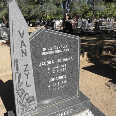 ZYL Johannes, van 1916-2007 &amp; Jacoba Johanna 1913-1993