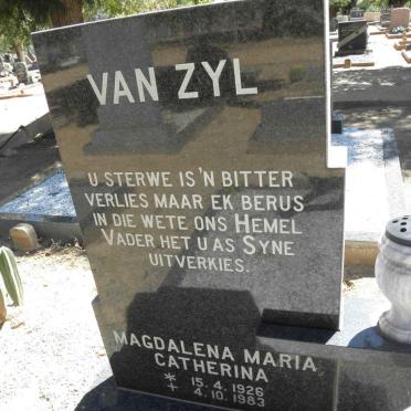 ZYL Magdalena Maria Catherina, van 1926-1983