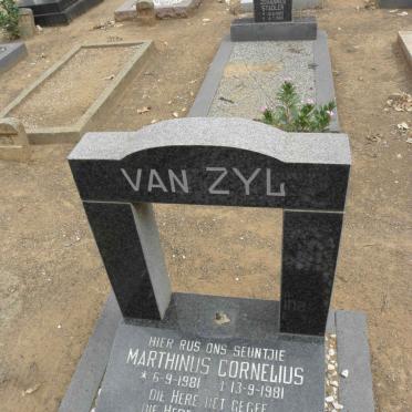 ZYL Marthinus Cornelius, van 1981-1981