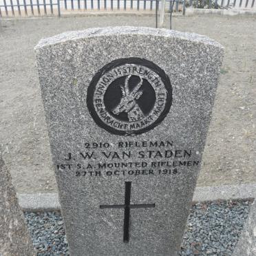 STADEN J.W., van -1918