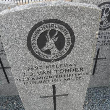 TONDER J.J., van -1917