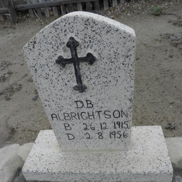 ALBRICHTSON D.B. 1915-1956