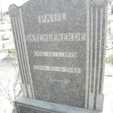 BABENDERERDE Paul 1878-1948