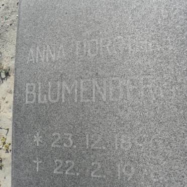BLUMENBERG Anna Dorothea 1898-1910