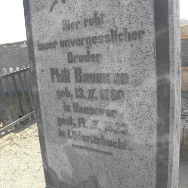 BAUMANN Phili 1880-1923