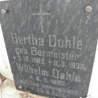 DOHLE Wilhelm 1897-1936 &amp; Bertha BURMEISTER 1885-1936