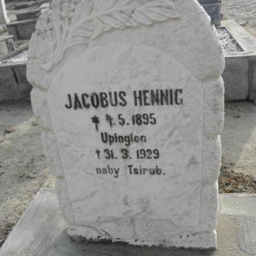 HENNIG Jacobus 1895-1929