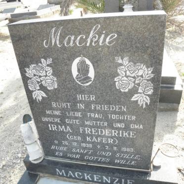 MACKENZIE Irma Frederike nee KAFER 1938-1983