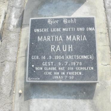 RAUH Martha Maria nee KRETSCHMER 1904-1979