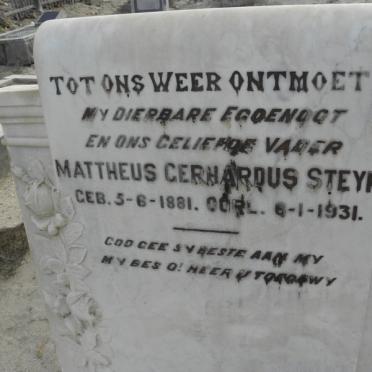 STEYN Mattheus Gerhardus 1881-1931