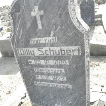 SCHUBERT Willy 1889-1927