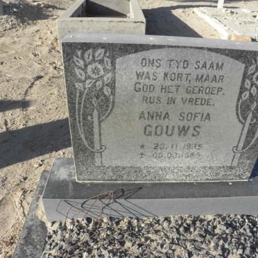 GOUWS Anna Sofia 1985-1985