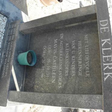 KLERK Mavis Cathleen, de 1931-1996