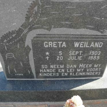 WEILAND Greta 1903-1989