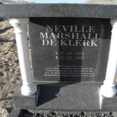 KLERK Neville Marshall, de 1981-1983