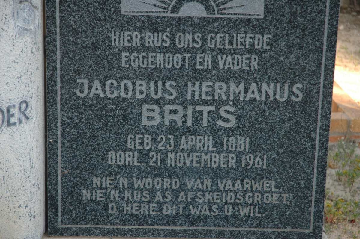 BRITS Jacobus Hermanus 1881-1961