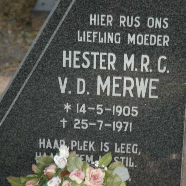MERWE Hester M.R.C., v.d. 1905-1971
