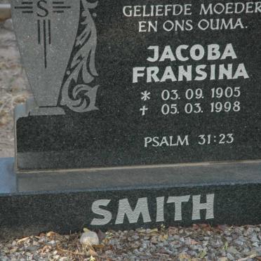 SMITH Jacoba Fransina 1905-1998