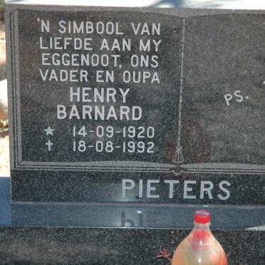 PIETERS Henry Barnard 1920-1992
