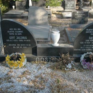 OOSTHUIZEN Gert Jacobus 1925-1975 &amp; Dassie VERMEULEN 1929-1989